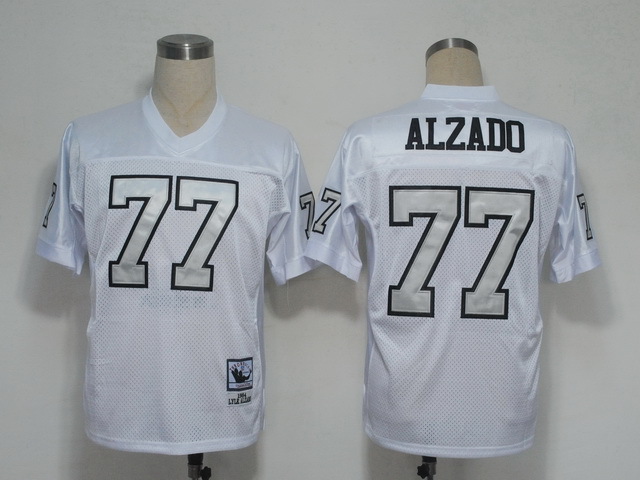 NFL  Oakland Raiders 77 Lyle Alzado   White(Silver Number) Jerseys