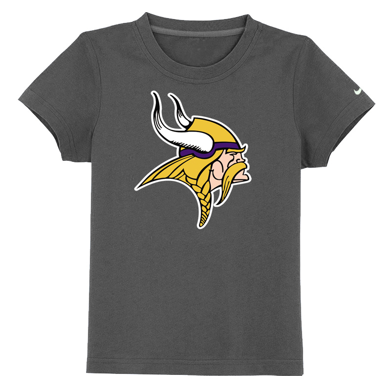 Minnesota Vikings Sideline Legend Authentic Logo Youth T Shirt D-Grey