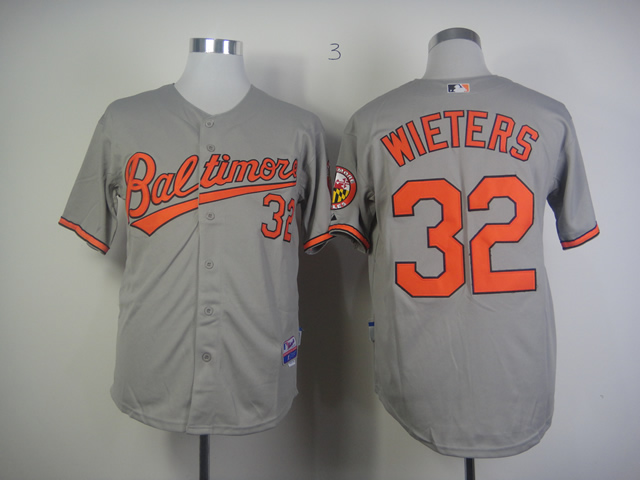 MLB Baltimore Orioles #32 Wieters Grey Jersey