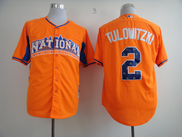 2013 MLB  All Star Colorado Rockies #2 Tulowitzki Jersey Orange