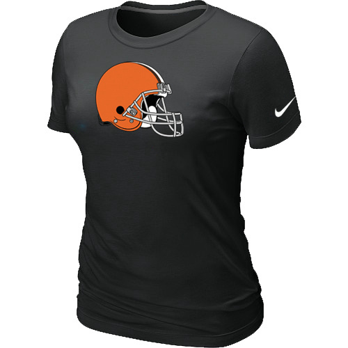  Cleveland Browns Black Womens Logo TShirt 55 