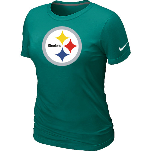  Pittsburgh Steelers L- Green Womens Logo TShirt 57 