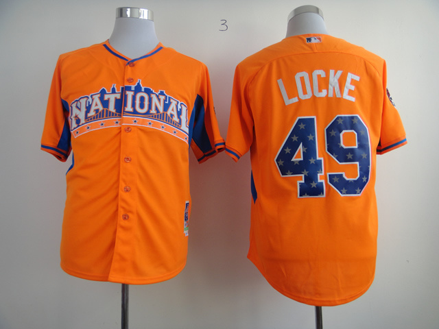 2013 MLB All Star Pittsburgh Pirates #49 Locke Jersey Orange