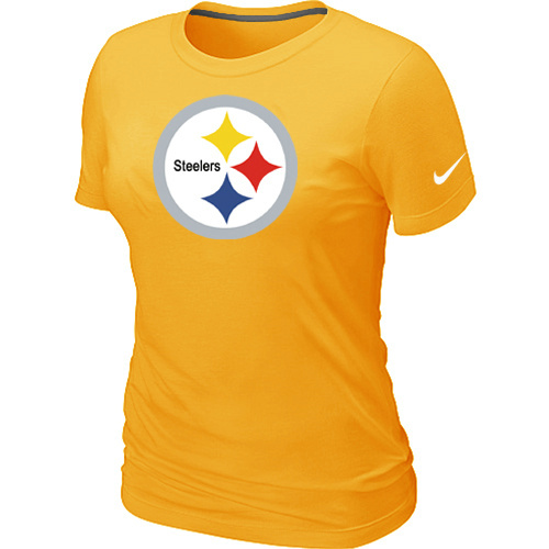  Pittsburgh Steelers Yellow Womens Logo TShirt 65 