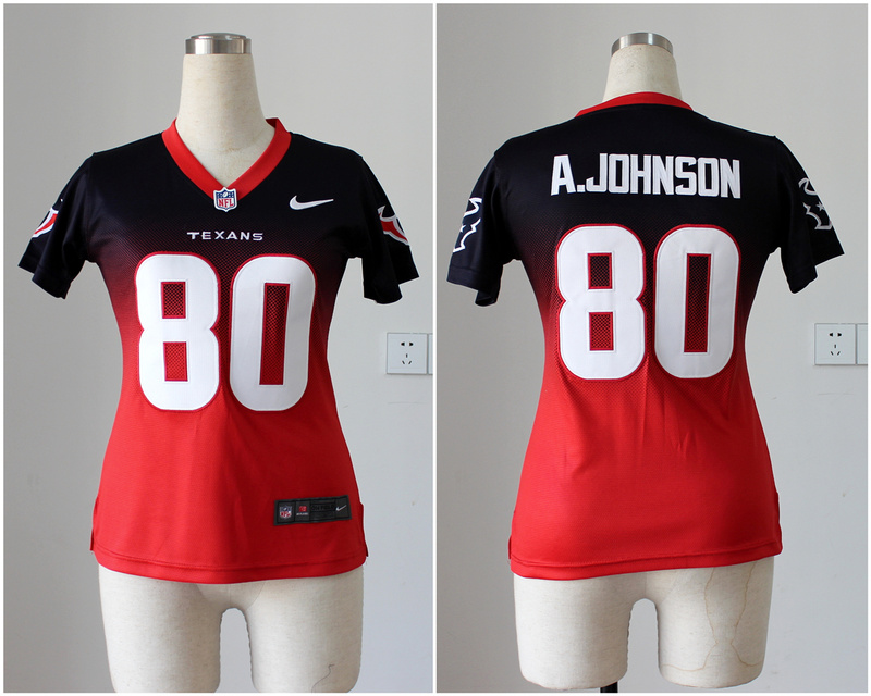 Nike NFL Houston Texans #80 A.Johnson Red Drift Fashion Women  jerseys