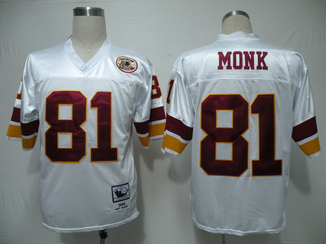 NFL Jerseys Washington Redskins 81 Monk White M&N