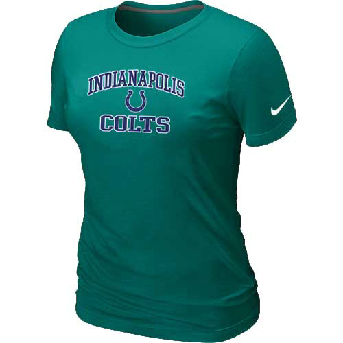 Indianapolis Colts Womens Heart& Soul L- Green TShirt 28 