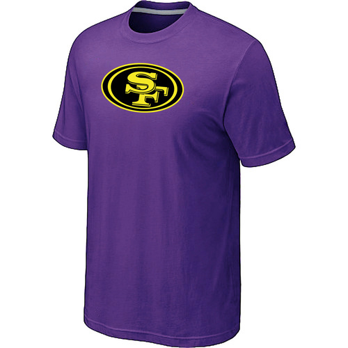  San Francisco 49 ers Neon Logo Charcoal Purple Tshirt 125 