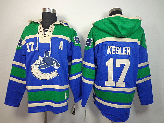 Vancouver Canucks #17 Kesler Blue Hoodie