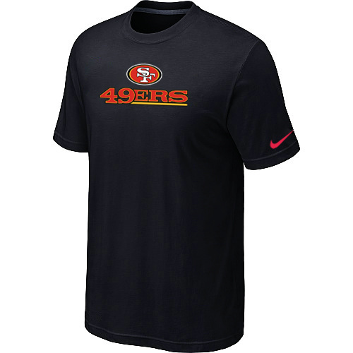  Nike San Francisco 49 ers Authentic Logo TShirt Black 248 