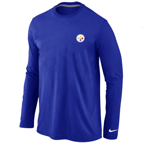 Pittsburgh Steelers Sideline Legend Authentic Logo Long Sleeve T-ShirtBlue