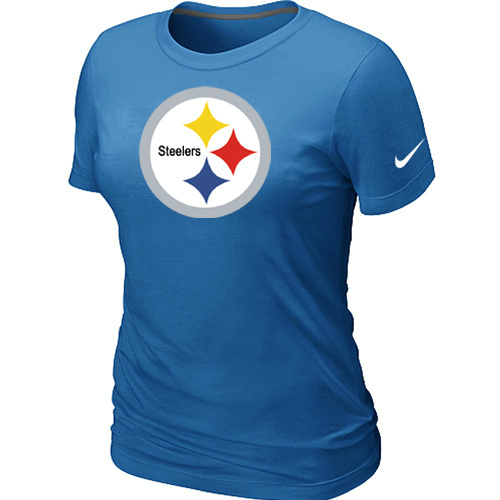  Pittsburgh Steelers L-blue Womens Logo TShirt 67 