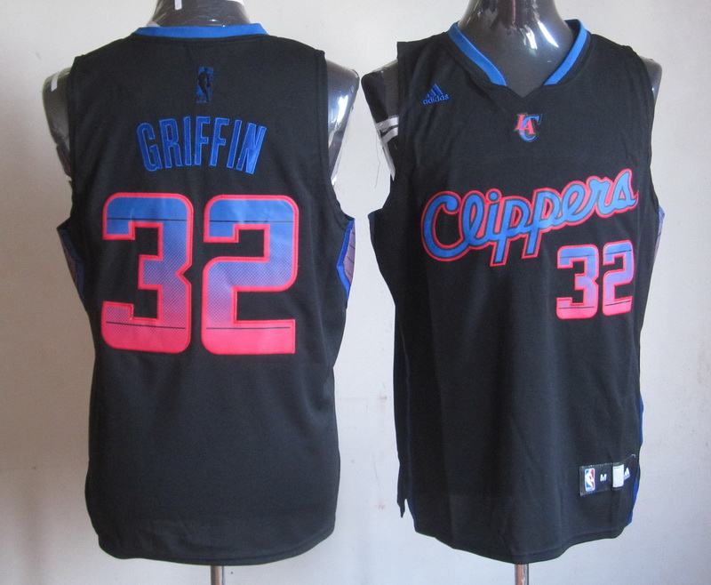 Griffin Grid Jersey, Los Angeles Clippers #32 Black Jersey