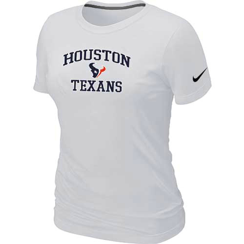  Houston Texans Womens Heart& Soul White TShirt 49 