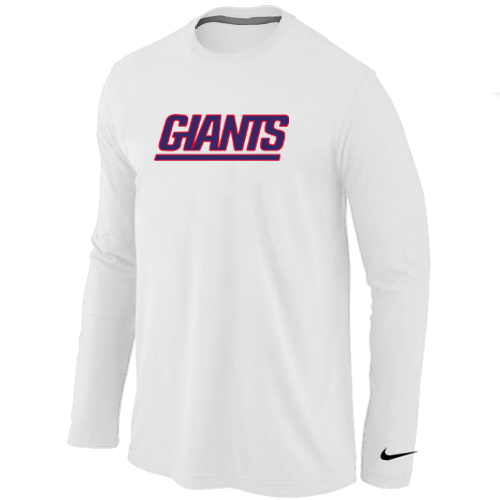 Nike New York Giants Authentic Logo Long Sleeve T-Shirt white