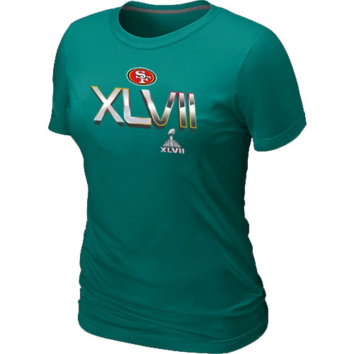  San Francisco 49 ers Super BowlXLVII On Our Way L- Green Womens TShirt 44 