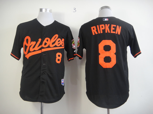 MLB Baltimore Orioles #8 Cal Ripken Black jersey