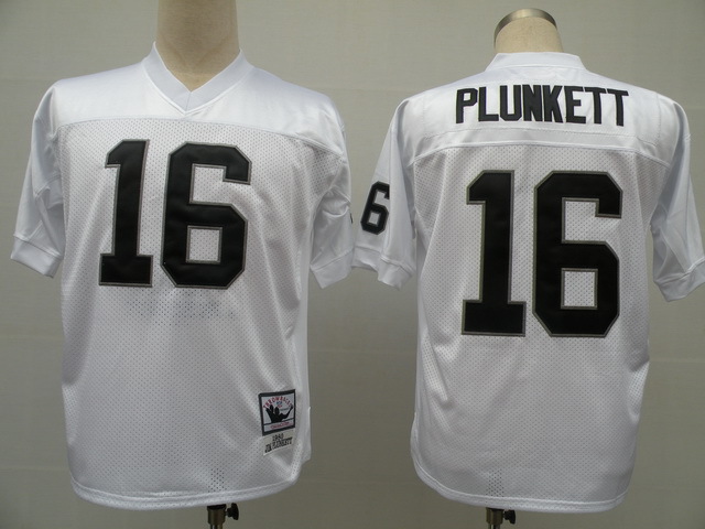 NFL Jerseys Oakland Raiders 16 Jim Plunkett Throwback White