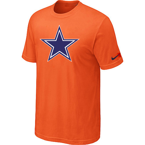  Dallas Cowboys Sideline Legend Authentic Logo TShirt Orange 71 