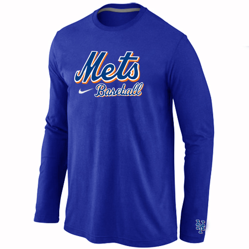 Nike New York Mets Long Sleeve T-Shirt Blue