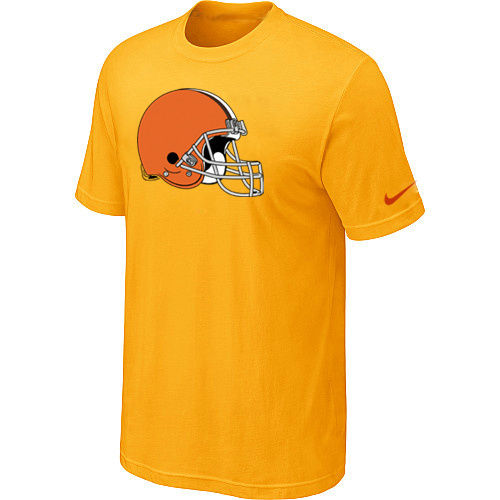  Cleveland Browns Sideline Legend Authentic Logo TShirt Yellow 83 