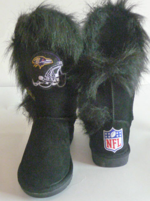 NFL Baltimore Ravens  Cuce Shoes Womens Cheerleader Boots - Black