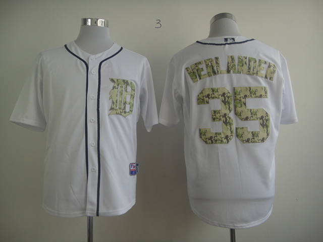 MLB Detroit Tigers #35 Verlander white jersey