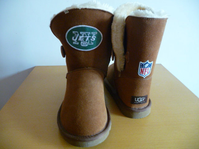 NFL New York Jets Cuce Shoes Ladies Fanatic Boots Tan