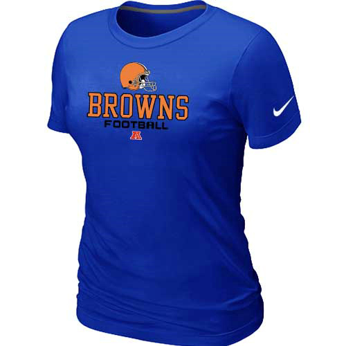  Cleveland Browns Blue Womens Critical Victory TShirt 48 