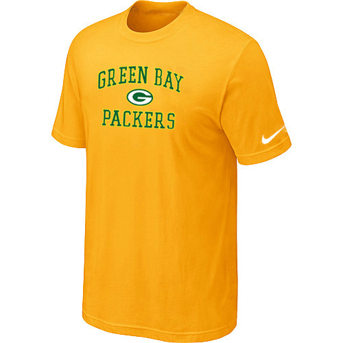  Green Bay Packers Heart& Soul Yellow TShirt 141 