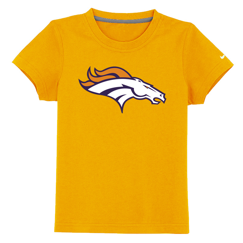 Denver Broncos Sideline Legend Authentic Logo Youth T Shirt yellow