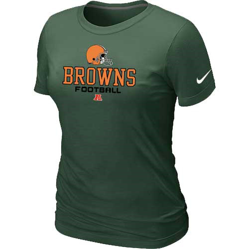  Cleveland Browns D- Green Womens Critical Victory TShirt 45 