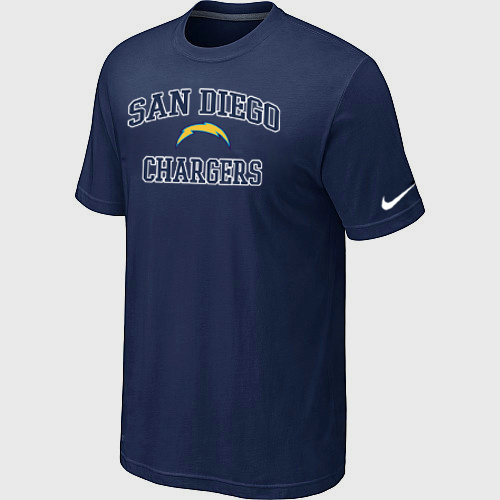  San Diego Chargers Heart& Soul D- Blue TShirt 83 