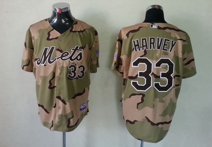 MLB New York Mets #33 Harvey Camo Jersey