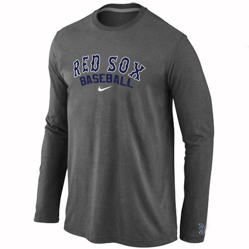 Nike Boston Red Sox Long Sleeve T-Shirt D.GREY