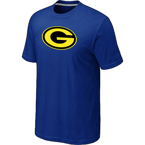  Mens Green Bay Packers Neon Logo Charcoal Blue Tshirt 28 