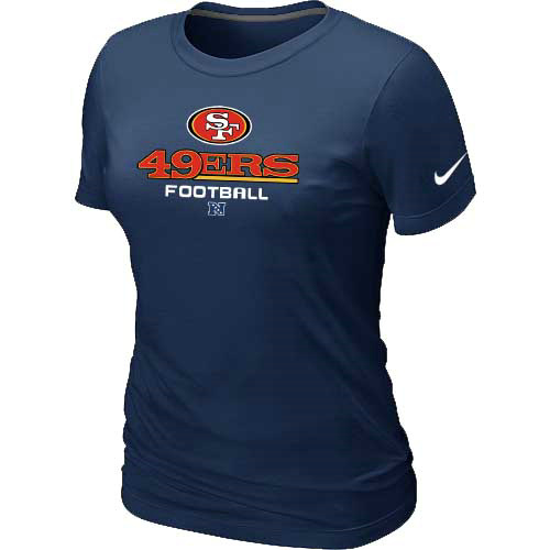  San Francisco 49 ers D- Blue Womens Critical Victory TShirt 216 