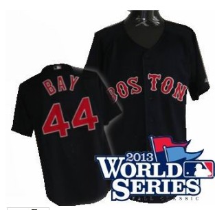 Boston Red Sox #44 Jason Bay Jersey dark blue 2013 World Series Patch