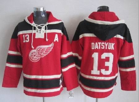Detroit Red Wings #13 Datsyuk Red Hoodie