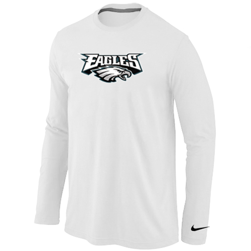 Nike Philadelphia Eagles Authentic Logo Long Sleeve T-Shirt white