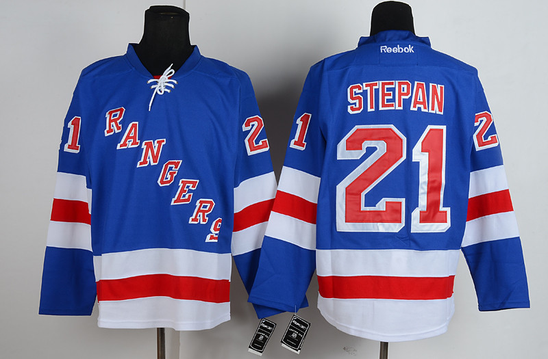 New York Rangers #21 Stepan Blue Jersey