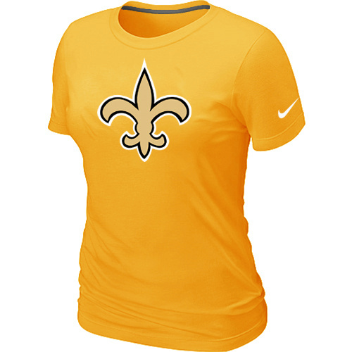 New Orleans Saints Yellow Womens Logo TShirt 84