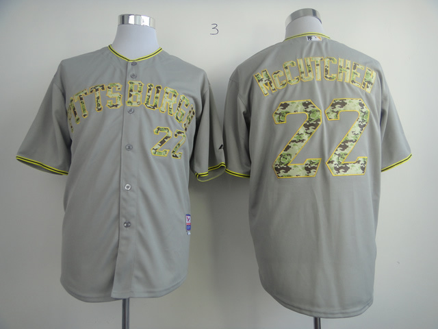 New Pittsburgh Pirates #22 McCutcher Grey Color Camo Words Jersey
