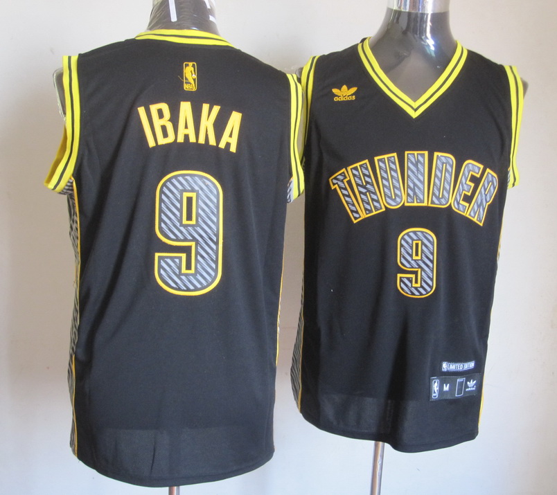 NBA Oklahoma City Thunder #9 Ibaka black Embroidered NBA Jersey