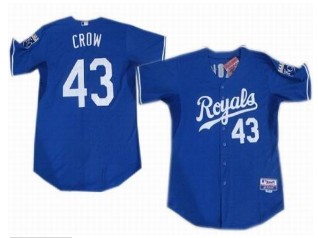 Kansas City Royals 43# Aaron Crow dk blue jerseys