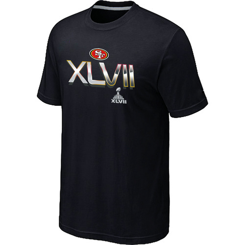  Mens San Francisco 49 ers Super BowlXLVII On Our Way Black TShirt 107 