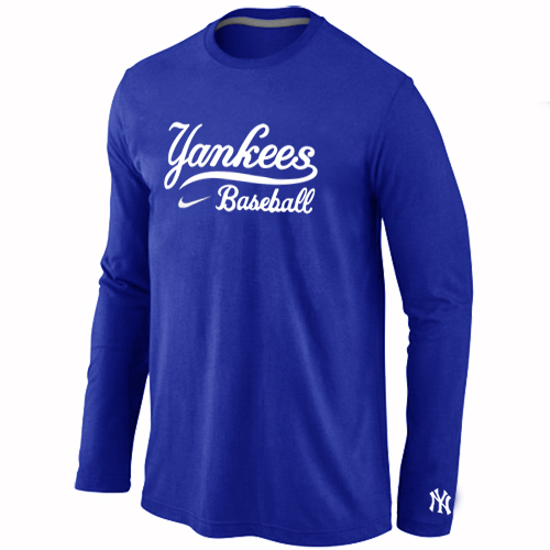 Nike New York Yankees Long Sleeve T-Shirt Blue