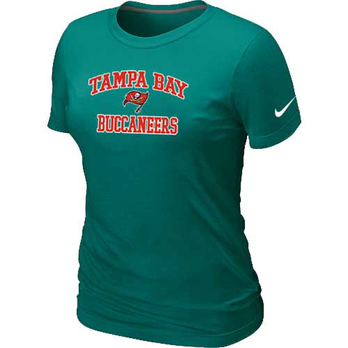  Tampa Bay Buccaneers Womens Heart& Soul L- Green TShirt 27 