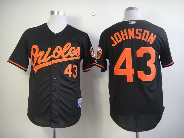 MLB Baltimore Orioles #43 Johnson Black Jerseys.JPG