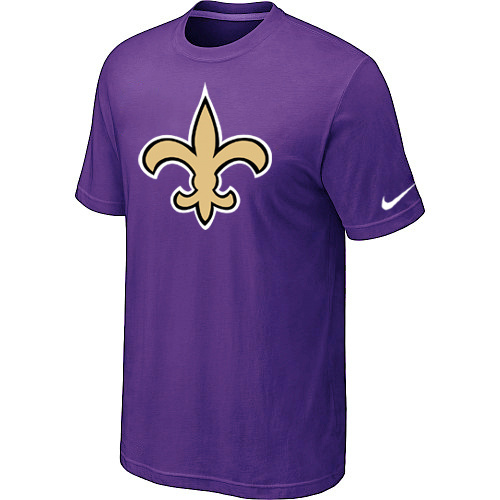 New  Orleans  Saints Sideline Legend Authentic Logo TShirt Purple 112